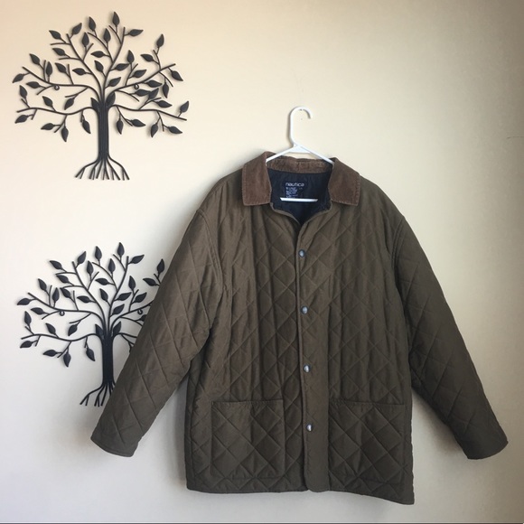 Nautica Other - Nautica Quilted Leather Lined Pea Coat